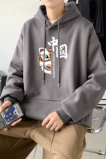 L2415P48秋装2024新款潮趣印花学生潮流男女情侣连帽卫衣，男装卫衣，星座510A-1