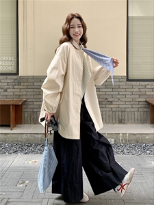 浅黄色韩系松弛感休闲风衣外套女2025秋季新款气质减龄超好看大衣图片