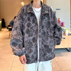 美式复古长袖印花衬衫男2023秋季新款外套DA81P55，男装夹克，星座1116-2