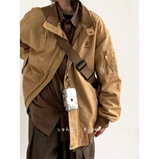 1506/QW420/P65男新款潮牌休闲夹克外套立领工装上衣服百搭，男装夹克，星座1506
