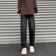 拼接牛仔裤男春季美式hiphop高街裤子宽松阔腿裤88222-p4868，男装牛仔裤，星座1008-1
