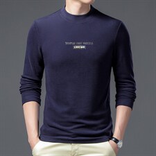 FL-M1002男式2023春季新款长袖T恤男休闲男装卫衣P55，男装卫衣，电商B360