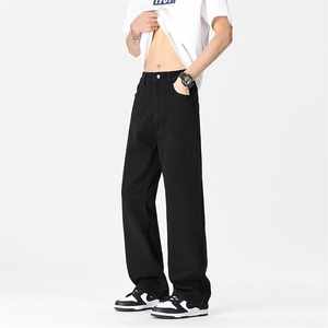 美式复古男女微喇牛仔裤日系百搭弯刀裤xz405-k2003-P5078图片