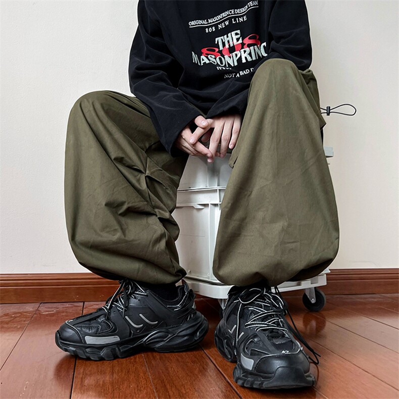 B2212023秋装新款日系宽松大码休闲工装裤子LK22053-P60控78,男装休闲裤,电商B221