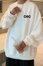 华夫格卫衣圆领卫衣男大码长袖t恤男外套HW76294-P30加绒款-P40，男装卫衣，电商A040
