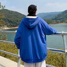 冬季新款羊羔毛连帽棉服外套潮流加绒加厚开衫棉衣，男装棉衣，星座410-6（原星座1304-1）