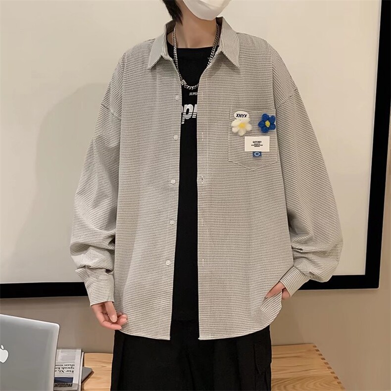 长袖衬衫春款男港风潮流CY901P40,男装衬衫,星座1116-2