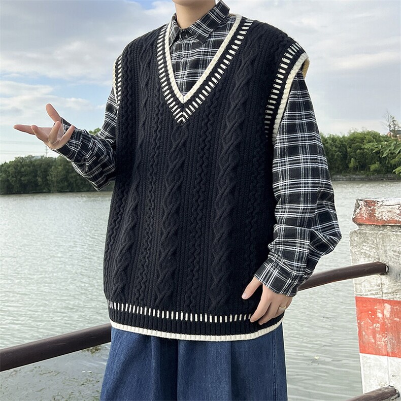 2024年秋冬新款男士针织马甲背心MY05712-P43,男装背心/马甲,星座308B-1