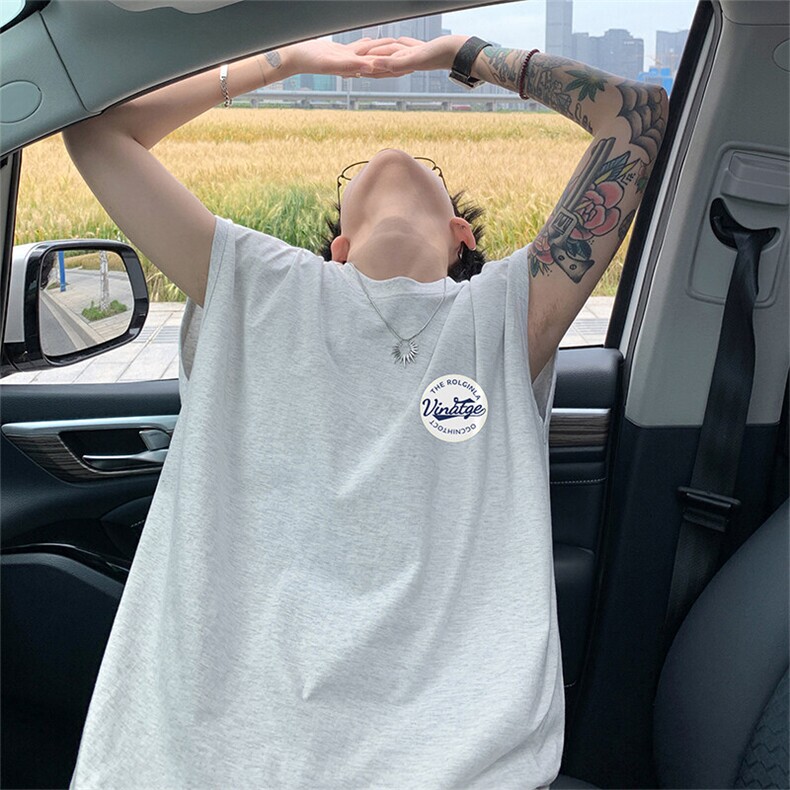 量大优得物抖音高品质重磅230克美式印花无袖t恤背心WB641特P18，男装背心/马甲，电商A486-1