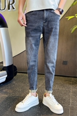 社会小伙牛仔裤男九分薄款修身小脚弹力男装休闲裤NZK1265-P70，男装牛仔裤，星座1207-1