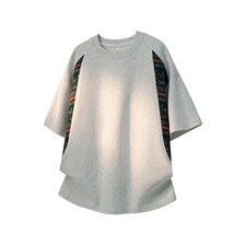 2026美式重磅冰感民族风贴布短袖T桖春夏DX2620特P28控59，男装T恤，电商B208