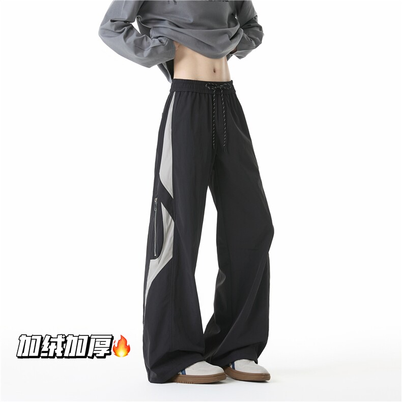 抖音品质拼接拉链设计休闲伞兵冲锋裤B315-K25490JR-特p45控88,男装休闲裤,电商B315