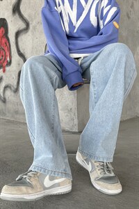 主推！宽松直筒拖地系绳牛仔裤长裤B377-K01-P38-限58,男装牛仔裤,电商B377