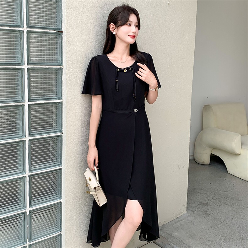 现货2024时尚百搭连衣裙年轻款女夏季新中式高级新款女,商品下架区,网红馆