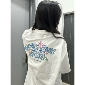 H0731-P35刺绣纯棉宽松休闲短袖t恤女图片
