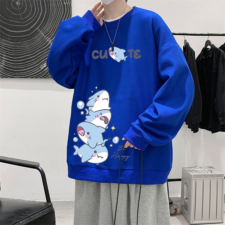 5XL华夫格卫衣男大码胖子圆领长袖t恤HW76432-P30,男装T恤,电商A040