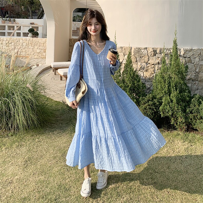 春现法式度假显瘦连衣裙B190-5018-P140-K198,女装连衣裙,2B190