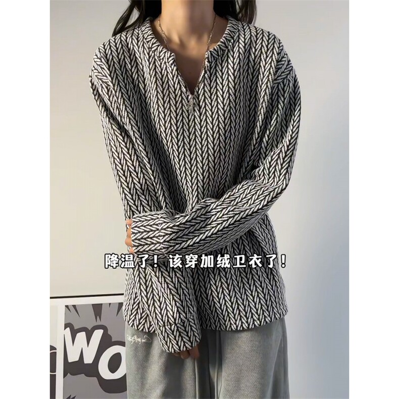 XZ809A/SYR60/特P24/控48/加绒特P34/控58 小香风雪尼尔V领卫衣图片