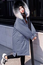 时尚优雅潮流连帽棉衣2020年冬季中长款休闲刺绣棉服，女装棉衣/棉服，天丝秀