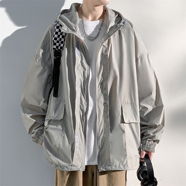 特批55无差价2024夏连帽皮肤衣男女情侣防晒衣轻薄夹克外套J506，男装防晒衣，电商A001-1