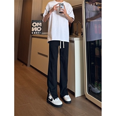 现货松紧腰冰丝修身拉链西裤休闲裤男K701-K702-K703-P45控68，男装休闲裤，星座205