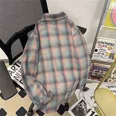 男士长袖夏季2024新款格子刺绣衬衫C5035P36，男装衬衫，星座1116-2