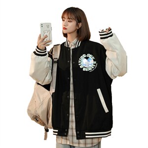 中性风 春秋季情侣棒球服男女休闲夹克女时尚外套男BQF296-P50图片