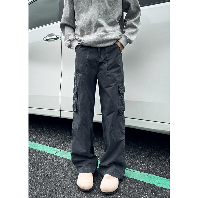 08秋冬季新款多口袋宽松直筒裤水洗工装裤XZ211-1-K2464-P65,男装工装外套,星座211-1