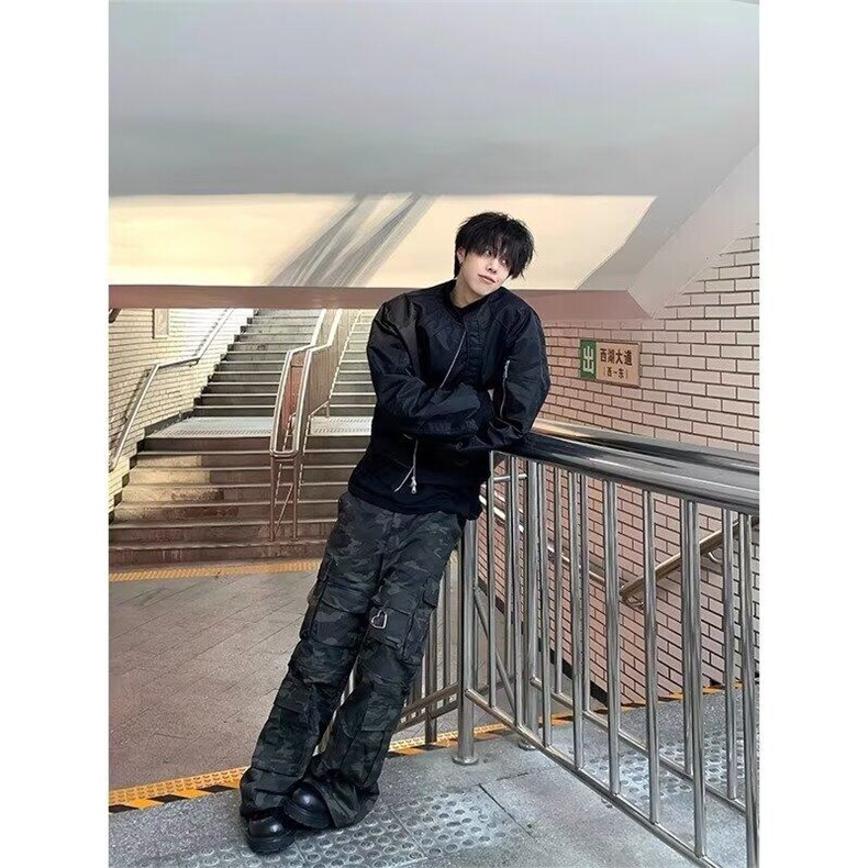 W8032-P68网络图新款高街复古设计感PU皮夹克外套现货,男装夹克,星座1608-2