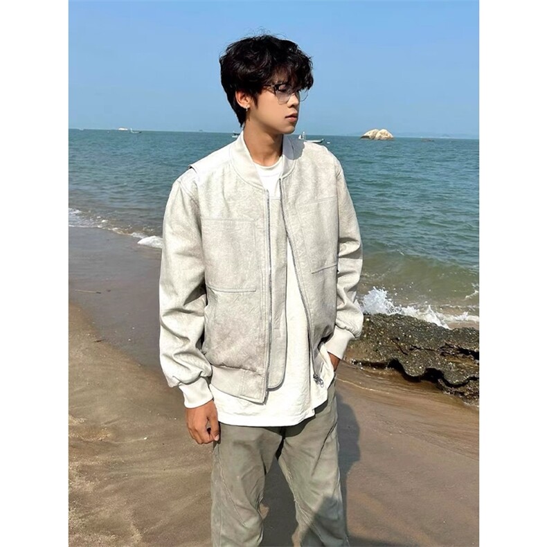 短款夹克潮牌伐木棒球服外套男女同款DY195-P80,男装夹克,星座1213