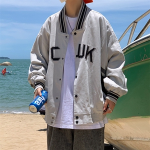 春秋新款潮牌棒球服夹克男休闲宽松百搭帅气街头外套HY053-p60图片