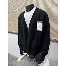 现货复古开衫毛衣男慵懒风破洞针织衫外套A086-MY2632P65，男装针织衫/毛衣，电商基地A086