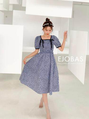 夏季波点连衣裙，女装连衣裙，1983