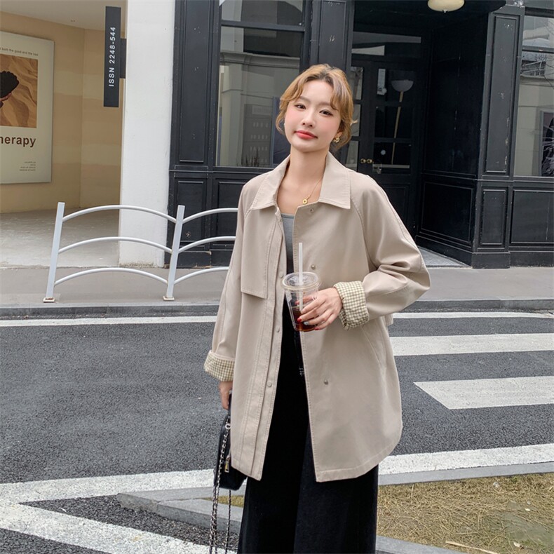 卡其色风衣外套女春秋2025年新款中长款小个子今年流行爆款大衣,女装风衣,难舍钰依