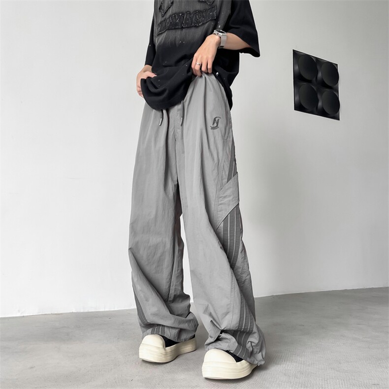 夏季新款条纹速干冲锋裤男美式潮牌宽松运动长裤现货K7955-P43，女装休闲裤，星座512-3