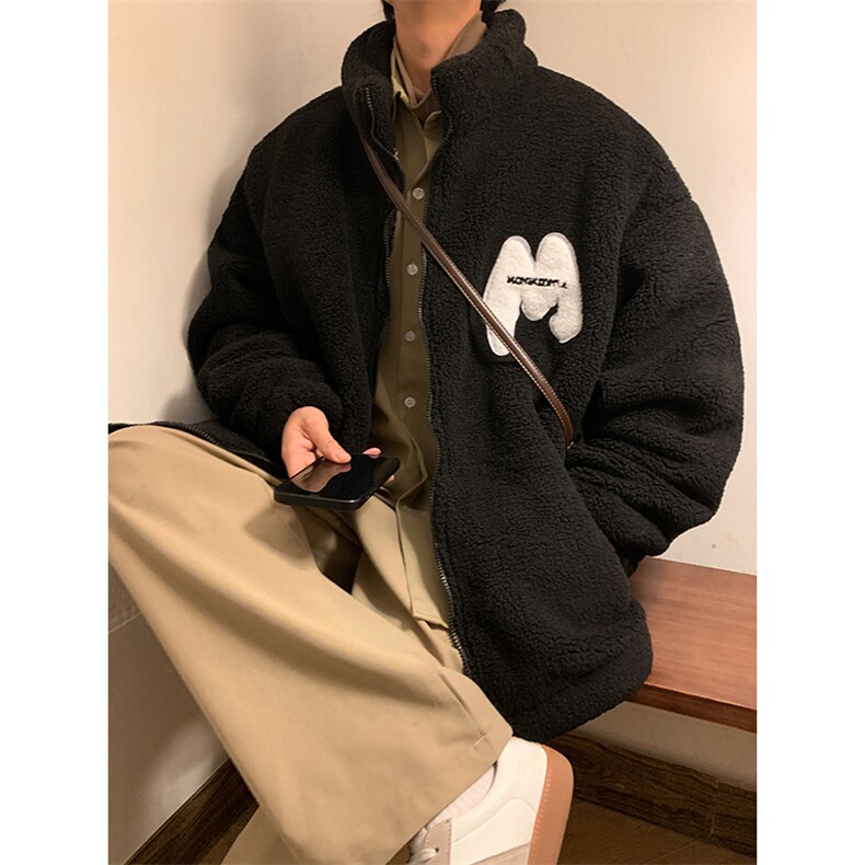 羊羔毛棉衣外套加厚棉服夹克厚港风日系棉袄1016-1W57P118K158,男装夹克,星座1016-1（原电商B408-1）