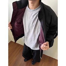 廓形宽松短款飞行员棉服男冬季加厚夹棉保暖棒球服夹克外套，男装夹克，星座506A