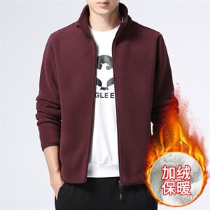 M-8XL男大码立领遥粒绒加肥加大码夹克外套 5032-1_9810图片