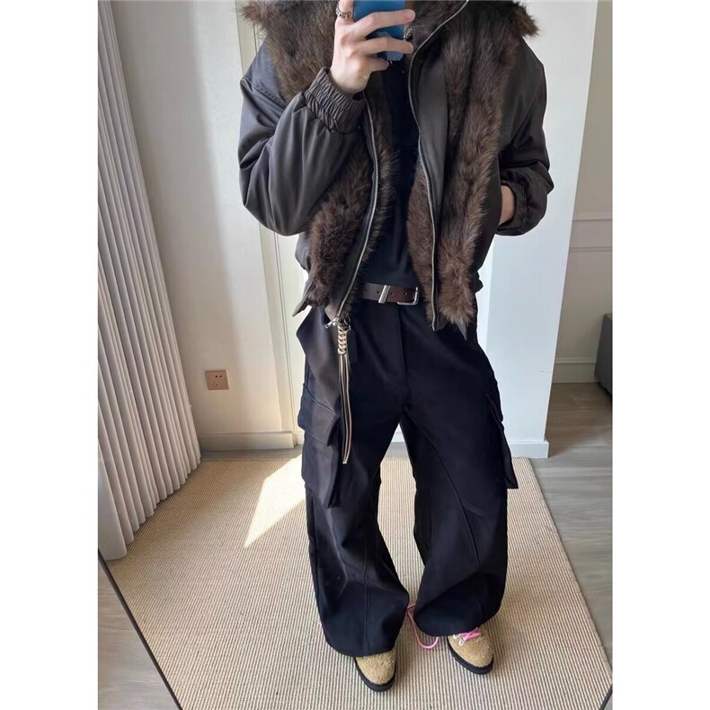 羊羔绒毛棉袄男士冬季2025新款加厚加绒棉衣冬装情侣棉服外套,男装棉衣,星座506A