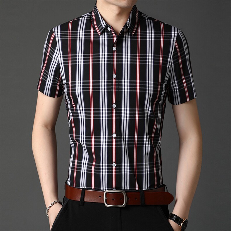 C68612021年夏季新款男式短袖衬衫男商务休闲高端男装,男装衬衫,电商B360