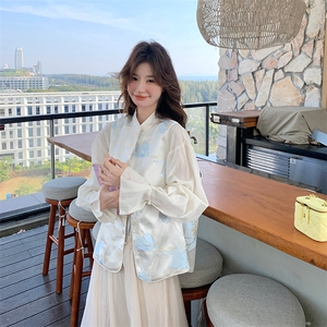 国风新中式刺绣印花高级感马甲女2025年春新款小个子别致打底上衣图片