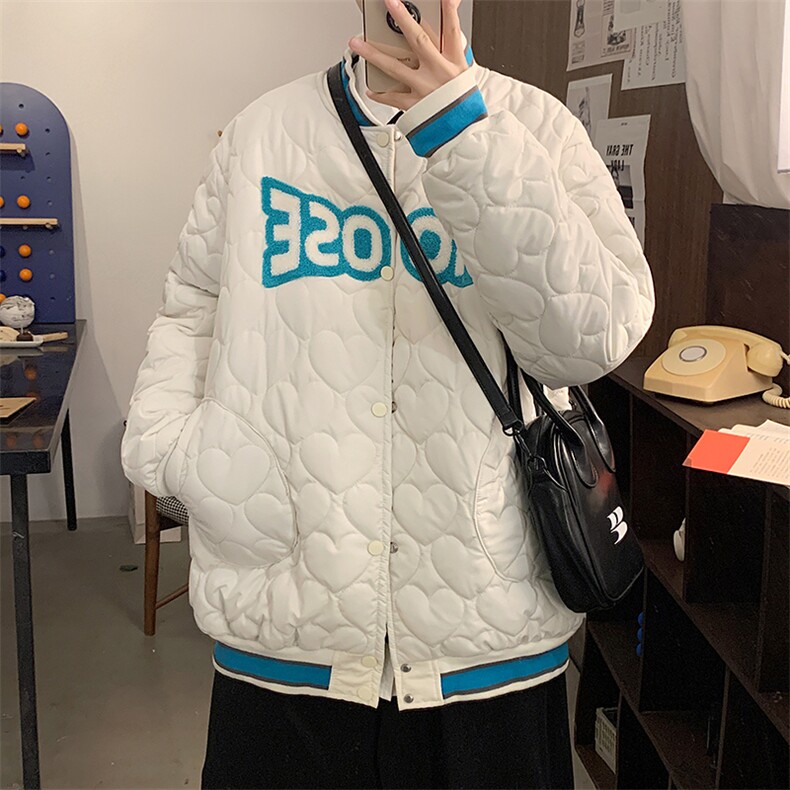 MY209-P135爱心特种绣绗棉毛巾绣花撞色棒球服潮牌中性棉服,男装棉衣,星座1408-1