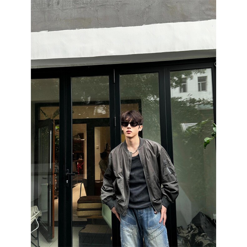 【有货】cleanfit棒球服外套高级感痞帅飞行员夹克JH8820LL-P58,男装夹克,星座1007（原301D）