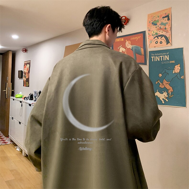 麂皮绒夹克男大码立领褂子外套JK85349-P68加绒款-P78,男装夹克,电商A040