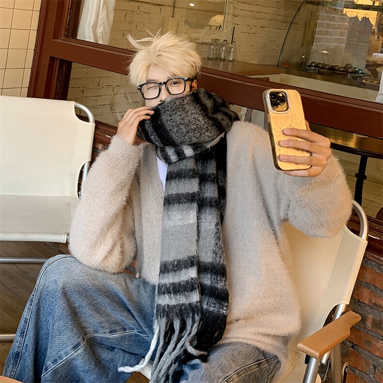 美式开衫毛衣男款宽松慵懒高级感针织外套韩系氛围感穿搭Y013-P53，男装针织衫/毛衣，星座308B-2