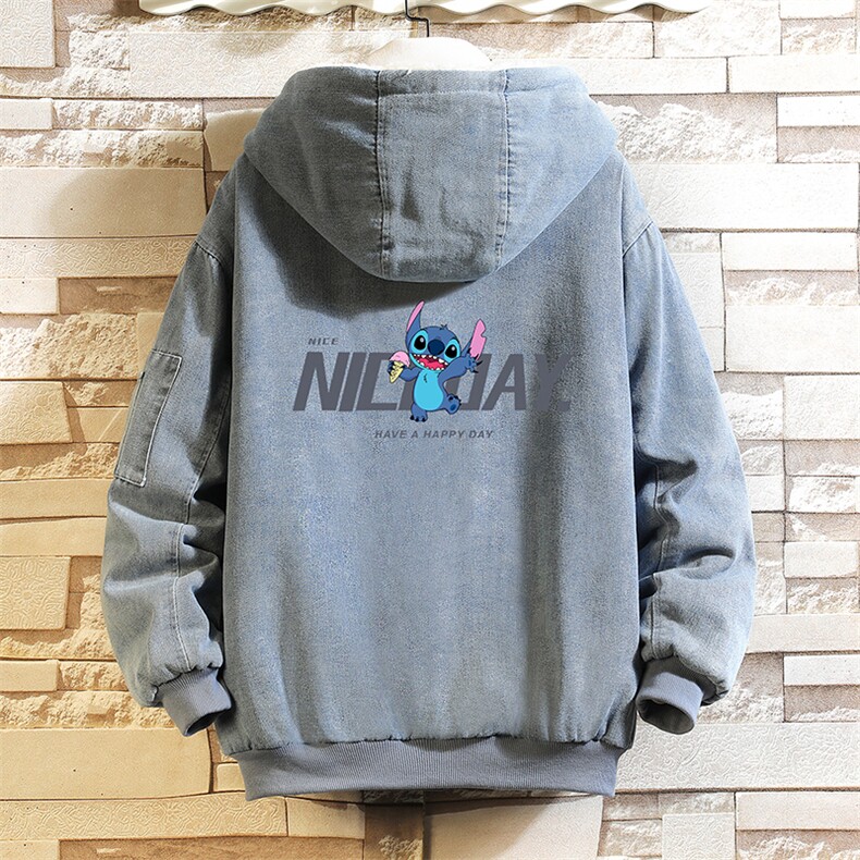 NM53173-P140 牛仔外套男大码加厚加绒棉衣男羊羔毛棉服男 砖墙图片
