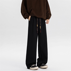 8XL-M加绒雪尼尔裤子秋冬麦穗纹卫裤潮牌直筒休闲长裤KZ1938/P58，男装休闲裤，电商B238