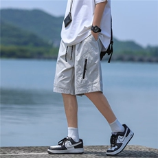 日系复古工装短裤男夏季防水中裤青少年百搭五分裤男户外休闲裤，男装牛仔裤，星座601-2