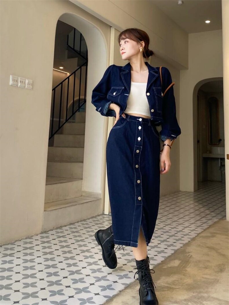 牛仔两件套裙，其它，Balance Studio