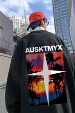 ！直播品质重磅宽松大码港风风景十字圆领卫衣WY95-特p28，男装卫衣，星座508（原C305）